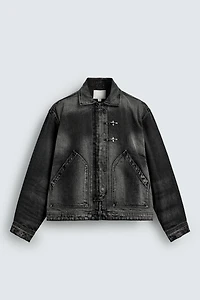 VESTE EN DENIM COUPE AMPE AVEC ALAMARS