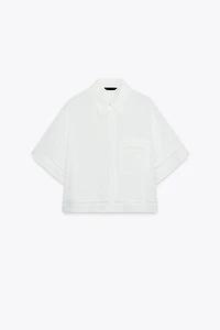 HEMSTITCH SHORT SHIRT