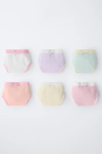 1 1/2-6 YEARS / SIX-PACK OF CONTRAST UNDERWEAR