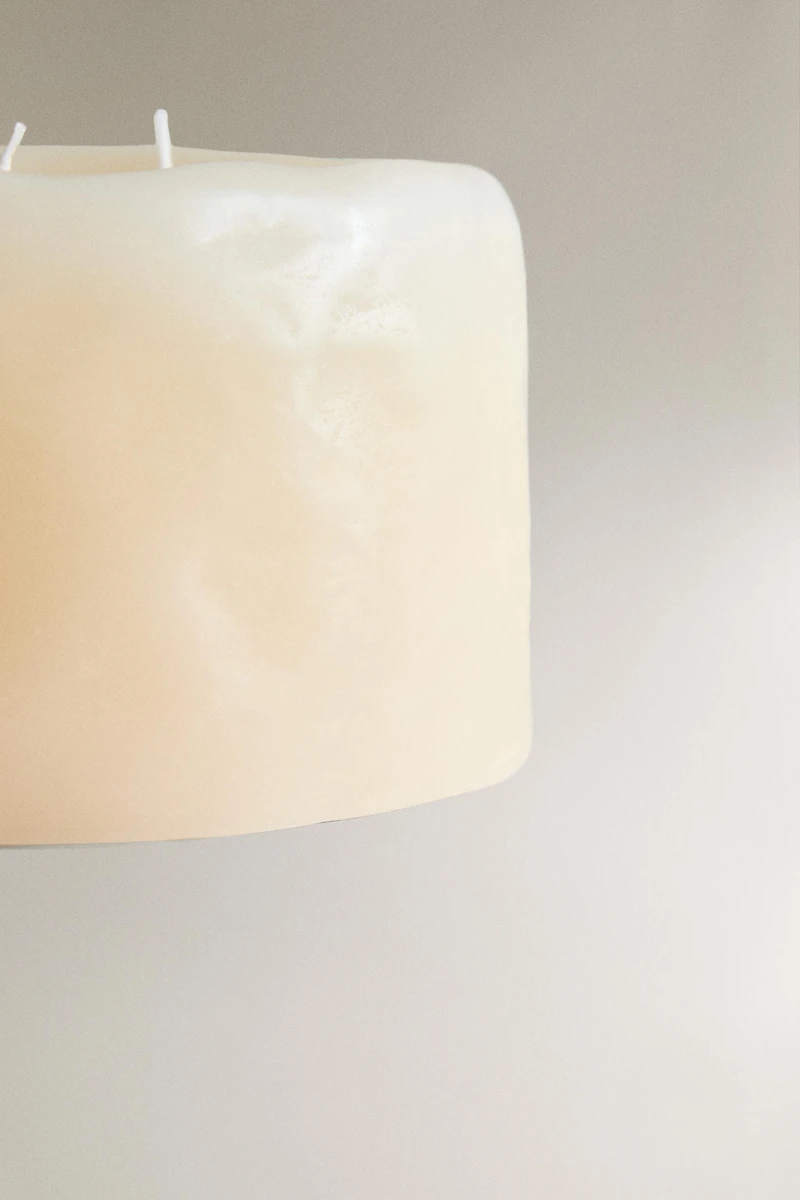 BEIGE DECORATIVE PILLAR CANDLE
