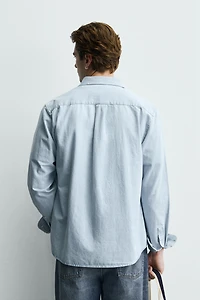 CHEMISE EN DENIM DÉLAVÉE