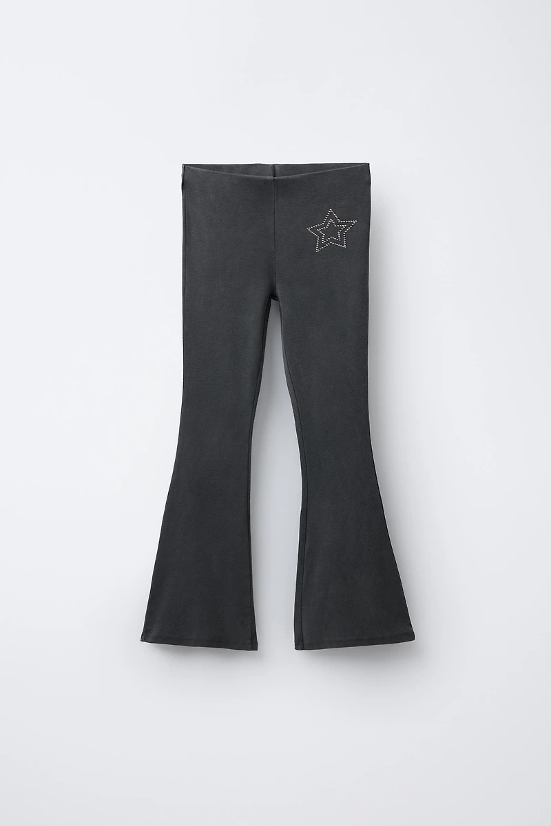 LEGGING FLARE EFFET DÉLAVÉ ÉTOILES