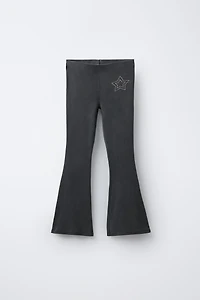 LEGGING FLARE EFFET DÉLAVÉ ÉTOILES