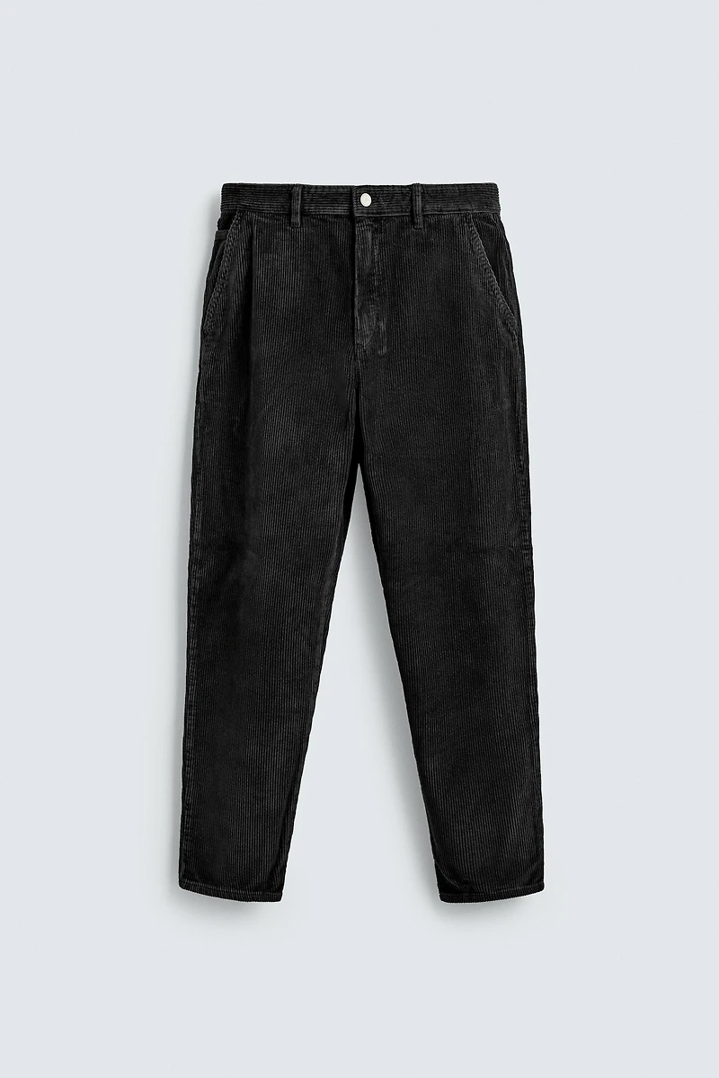 TAPERED FIT CORDUROY PANTS