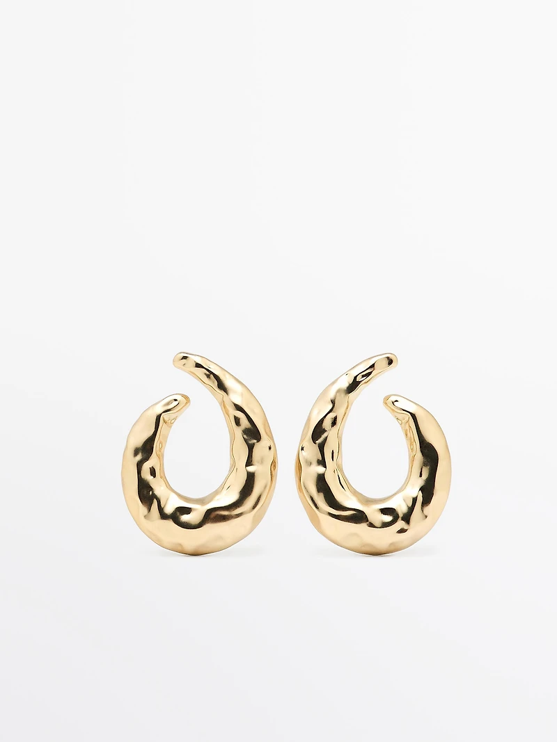 Textured hoop earrings