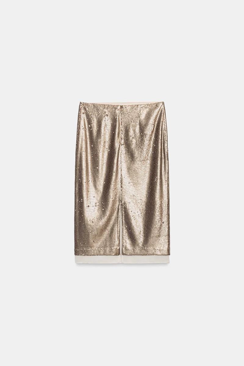 JUPE MIDI PAILLETTES ZW COLLECTION