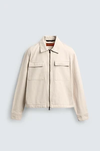 CROPPED FIT ZIP JACKET