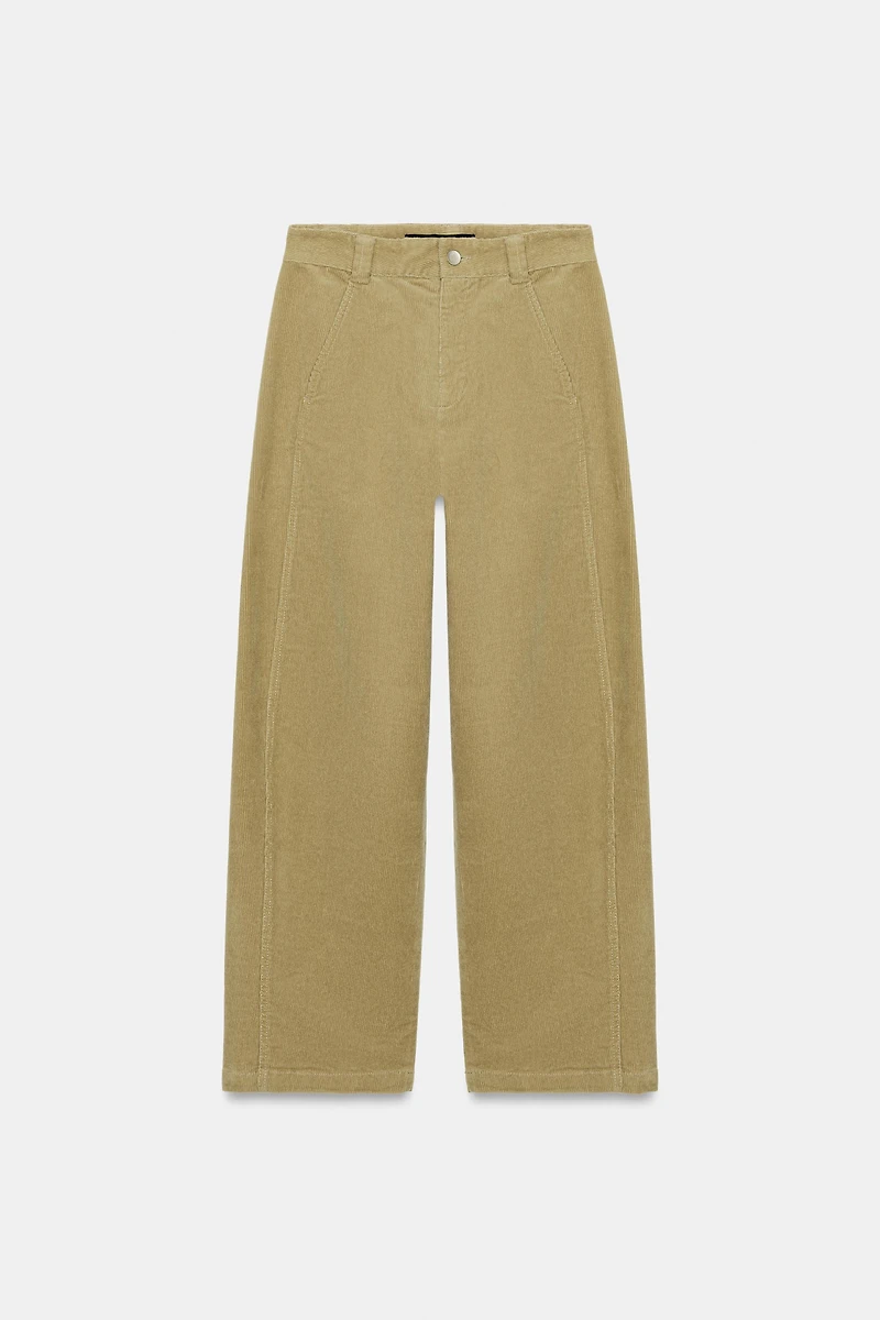 CORDUROY BARREL PANTS