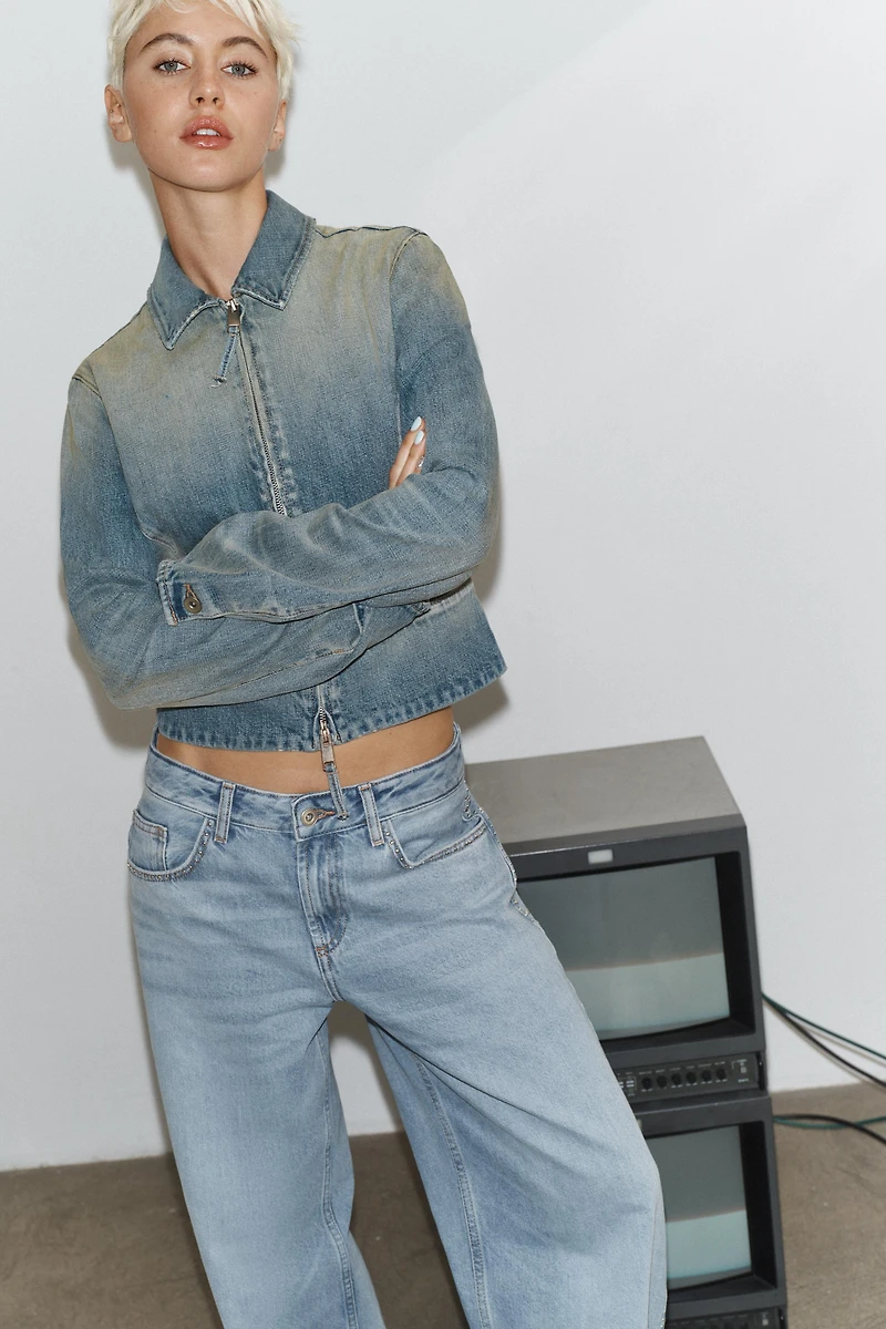 TRF ZIP-UP DENIM JACKET