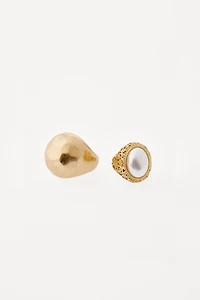 2-PACK OF MAXI PEARL METAL RINGS