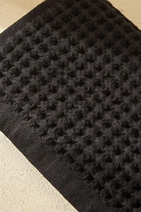 WAFFLE-KNIT COTTON BATH TOWEL