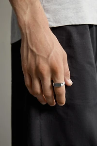STAINLESS STEEL SIGNET RING