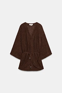 CRINKLED BELTED JACKET