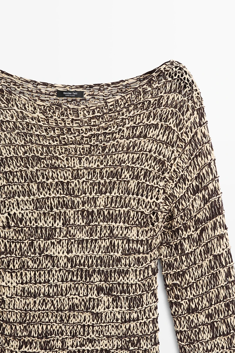 Marled knit sweater