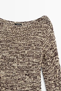 Marled knit sweater
