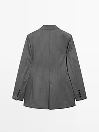 100% wool pinstripe blazer