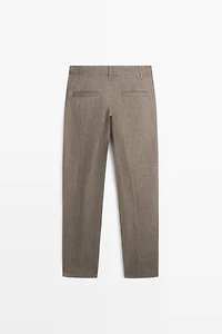 Faded total look 100% linen pants