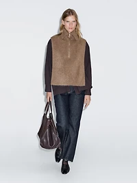 Plastron long fermeture Éclair 100 % cachemire