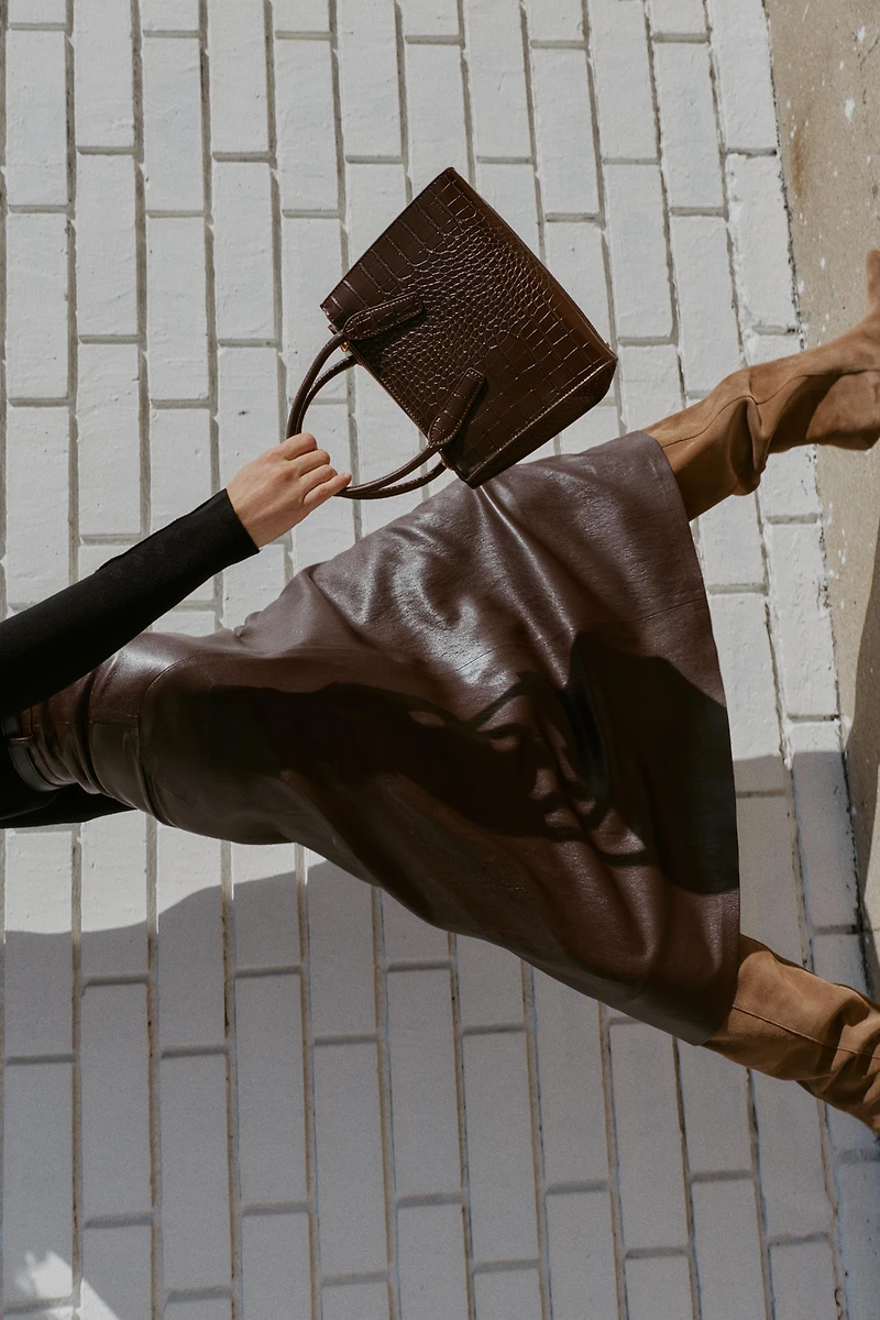 EMBOSSED MINI CITY BAG