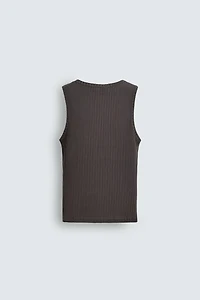SLIM FIT RIB TANK TOP