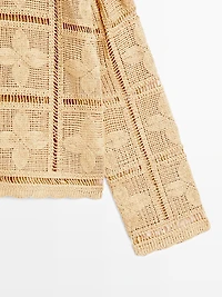 Cutwork crochet cardigan