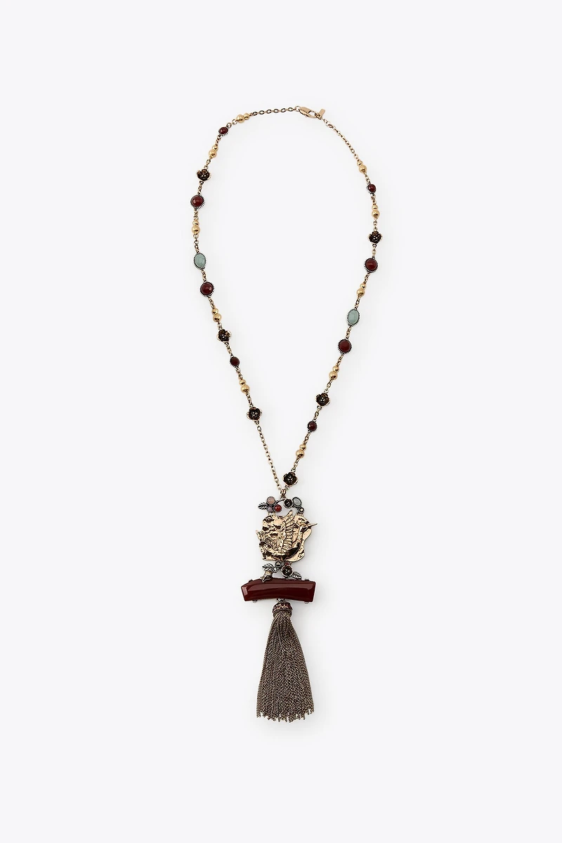BIRD STONE LINK NECKLACE