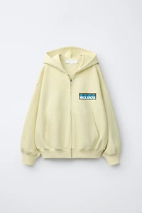 PRINTED ZIP SWEATSHIRT