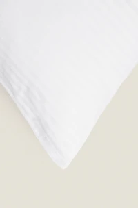STRIPED COTTON PILLOW PROTECTOR