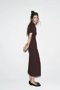 LONG DRAPED DRESS