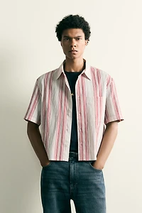 STRIPED BOXY FIT SHIRT