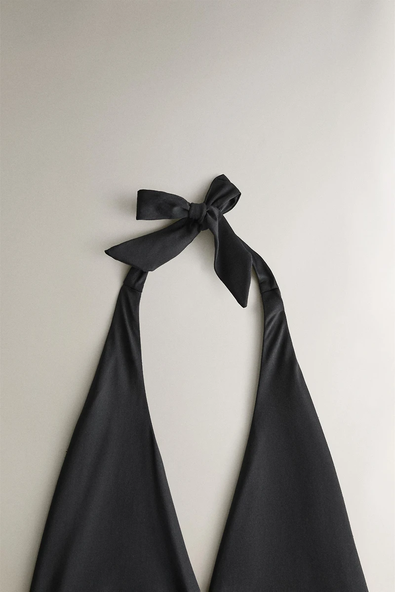 HALTER NECK TIE BEACH SWIMSUIT