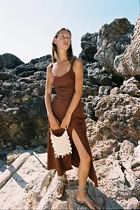 LINEN MIDI DRESS