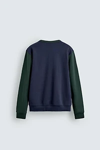 COLOR BLOCK CREWNECK SWEATSHIRT