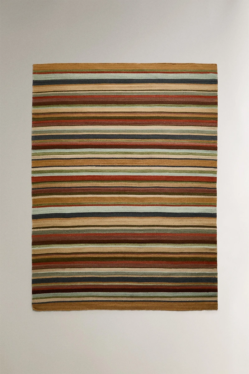 STRIPED COLORED AREA RUG