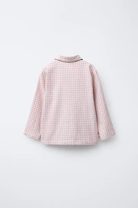 3-6 YEARS/ GINGHAM FLANNEL PAJAMAS
