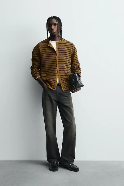 CARDIGAN EN JACQUARD À RAYURES