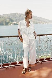 RAMIE SHIRT WITH LACE TRIM