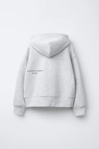 TEXT ZIP SWEATSHIRT