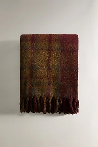 PLAID DOUX CARREAUX FRANGES