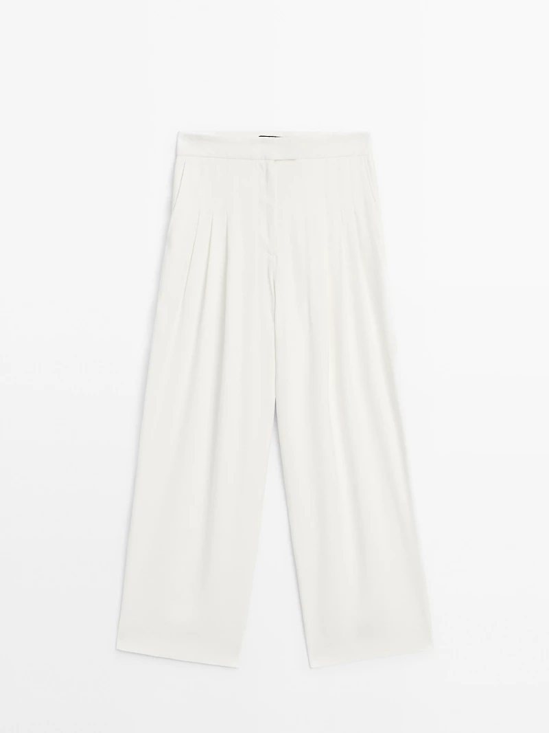 Jupe-culotte à pinces
