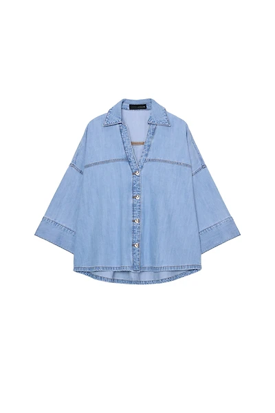 Z1975 WIDE SLEEVE DENIM SHIRT