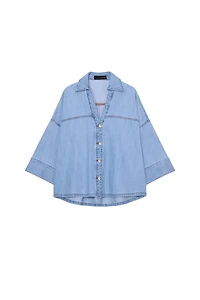 Z1975 WIDE SLEEVE DENIM SHIRT