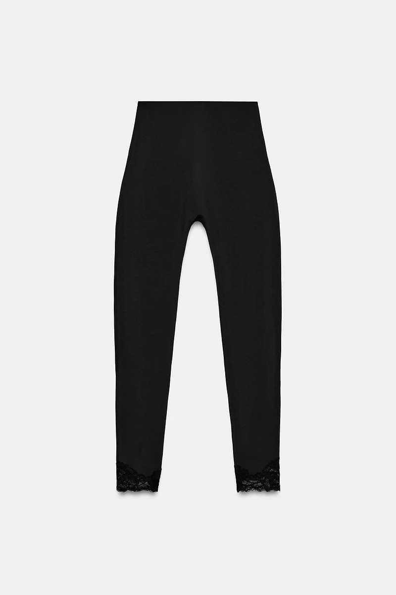 POLYAMIDE LACE LEGGINGS