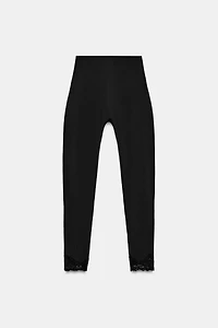 POLYAMIDE LACE LEGGINGS