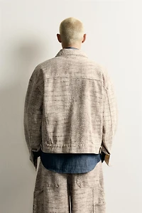RELAXED FIT ANIMAL PRINT JACKET