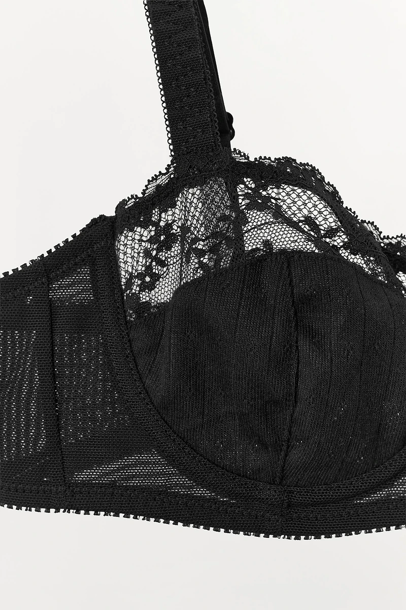 POINTELLE LACE UNDERWIRE BRA