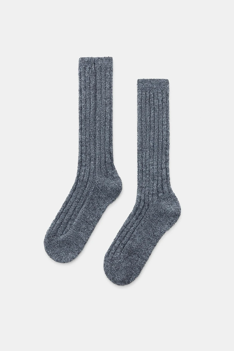 RIB KNIT LONG SOCKS