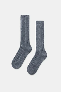 RIB KNIT LONG SOCKS