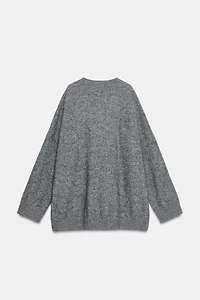 PULL OVERSIZE AVEC LAINE
