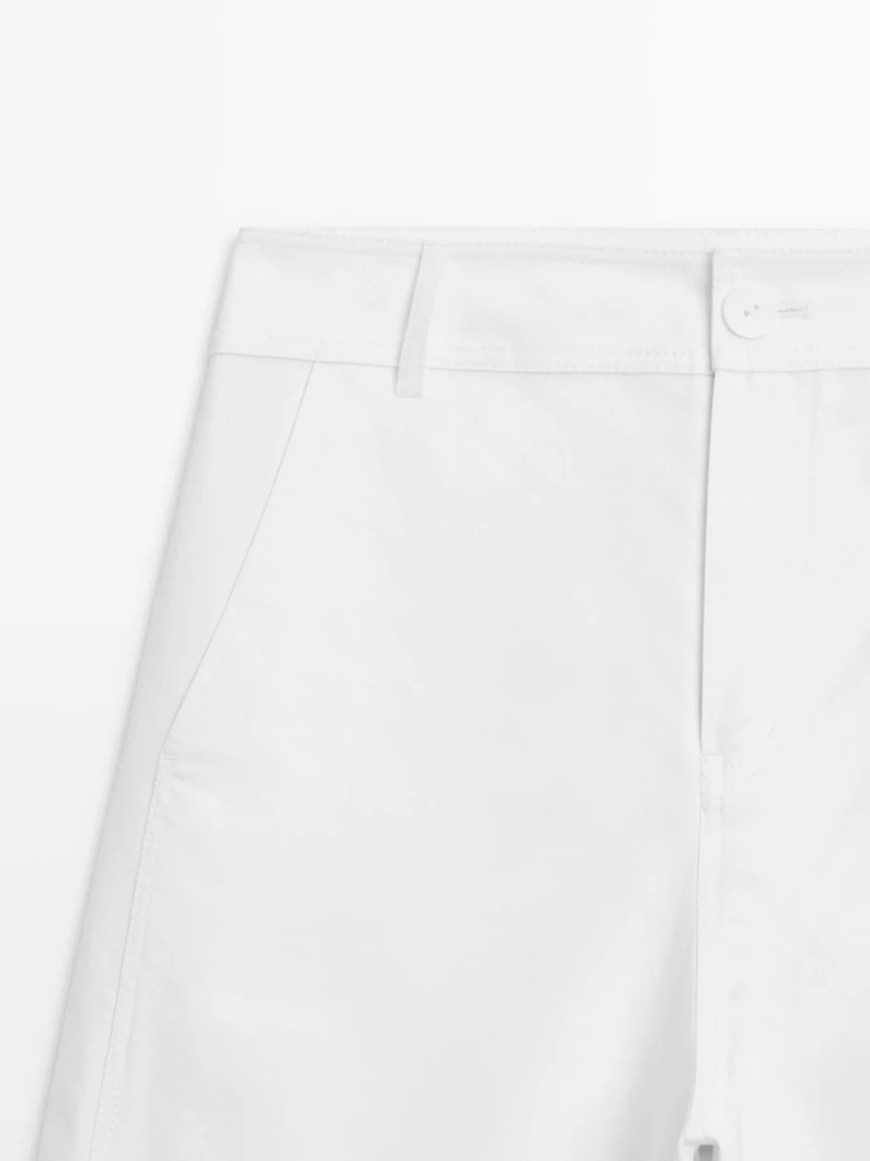 High-waist barrel fit trousers